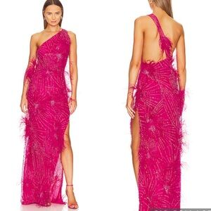 MADEBYILA JULIA GOWN IN FUCHSIA